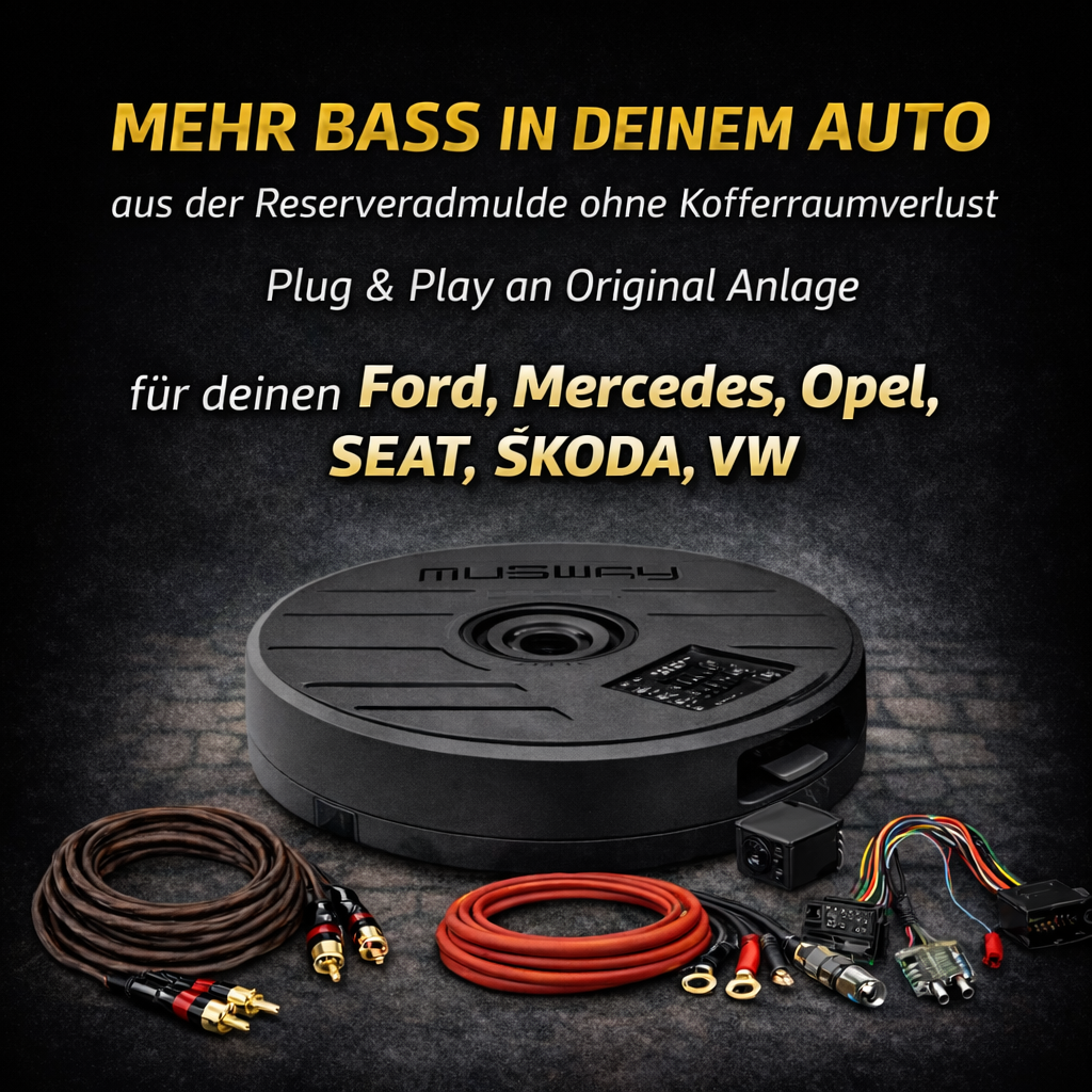 Musway MW1100A | Bass Upgrade für Ford , Mercedes , Opel , Seat , Skoda , VW