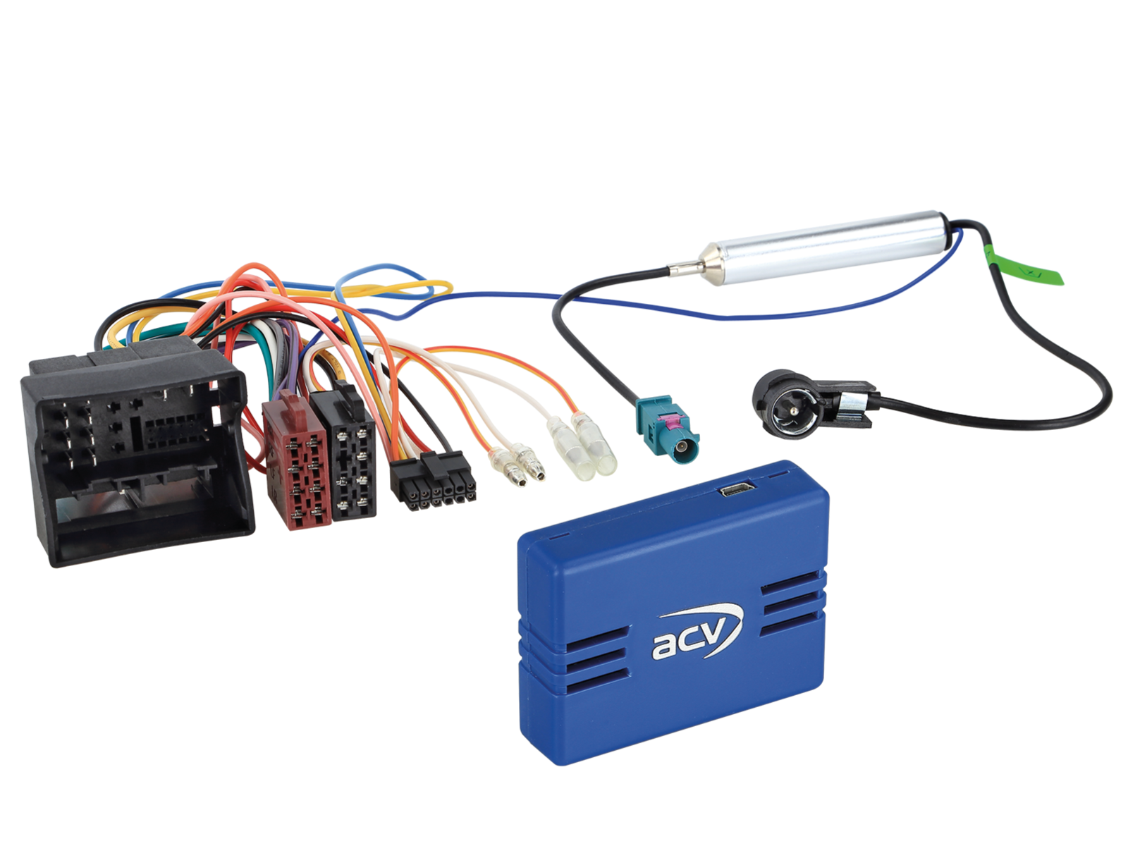 CAN-Bus-Kit-VAG-52Pin-QuadlockISOAntenne-Fakra ACV CAN-Bus Kit VAG 52Pin Quadlock>ISO/Antenne Fakra>ISO