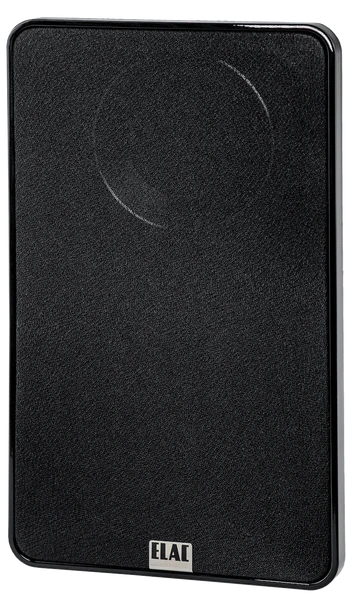 ELAC Kompaktlautsprecher in Schwarz Schwarzer ELAC Kompaktlautsprecher mit schlichtem Design