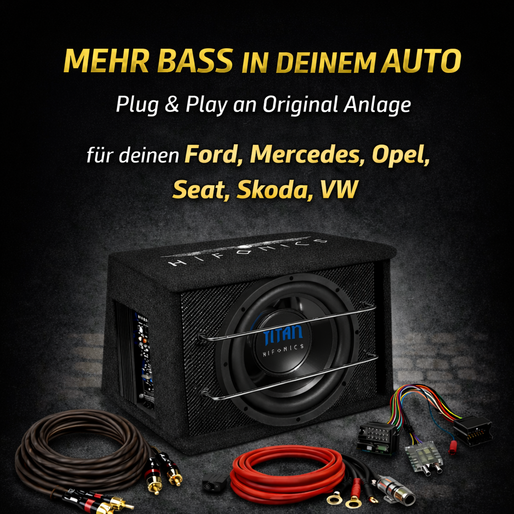 Hifonics TSA300R | Bass Upgrade für Ford , Mercedes , Opel , Seat , Skoda , VW